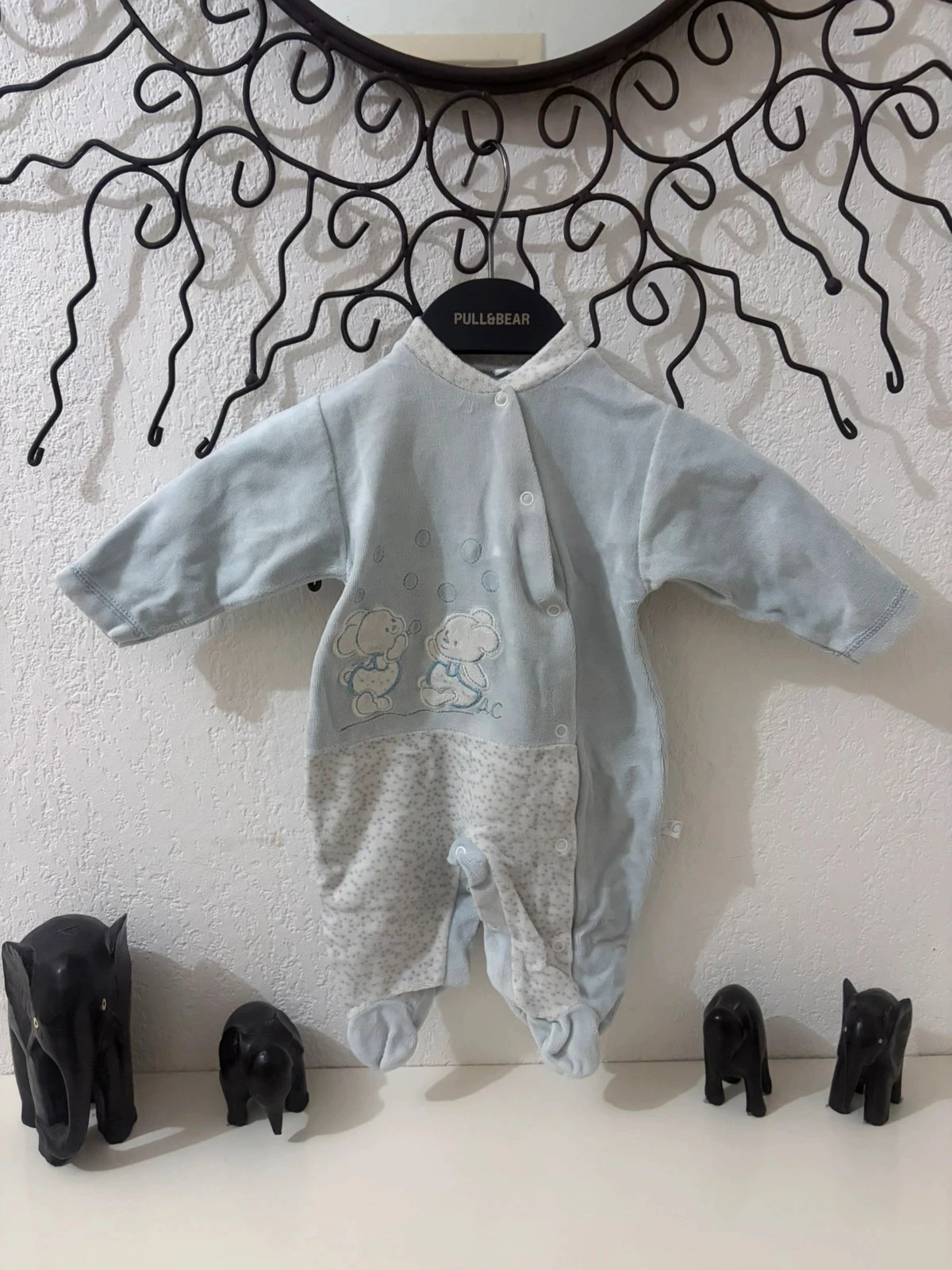 🔵 Set van 3 fluwelen en zachte katoenen pyjama's voor pasgeborenen tot 3 maanden – photo 6